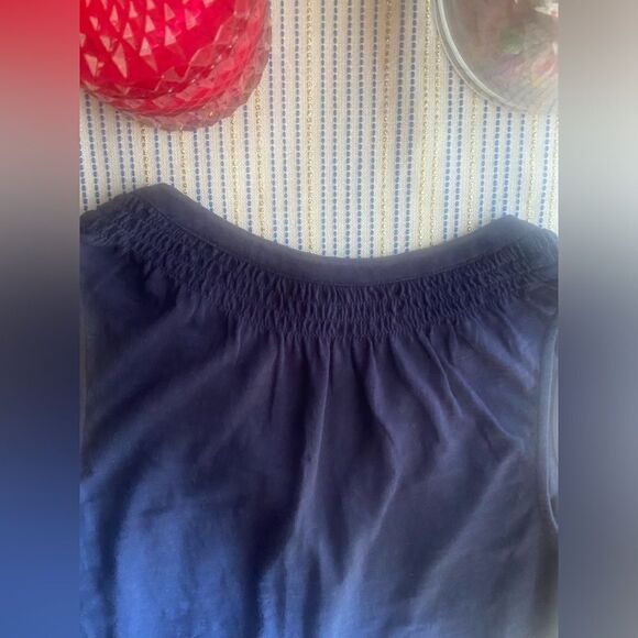 Lilly Pulitzer Mini Dress Size XS Navy Blue tank Sleeveless Buttons From - Picture 11 of 15